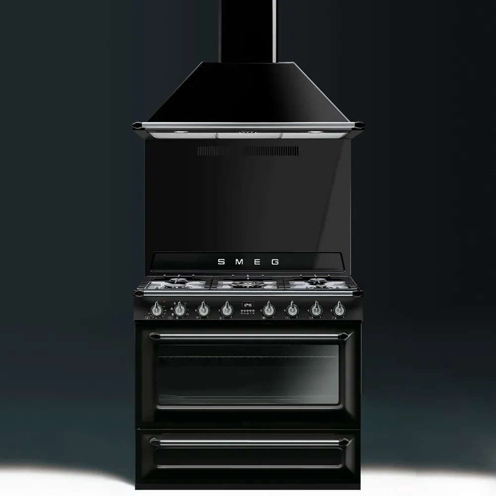 SMEG תנור משולב כיריים גז 90x60 ס"מ,מסדרת Victoria צבע שחור תוצרת SMEG דגם TR90BL1 — תמונה 4